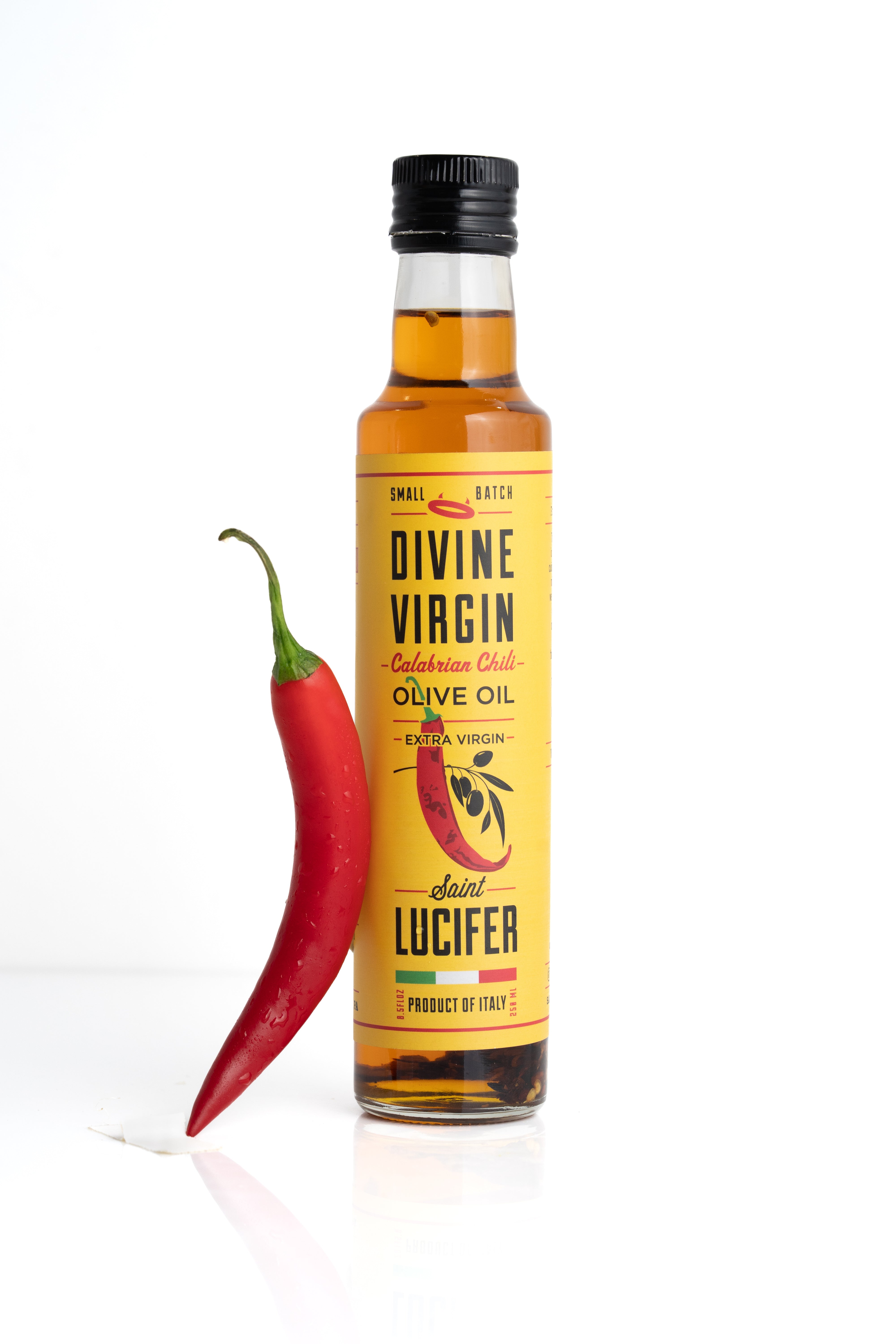 Calabrian Chili Infused Extra Virgin Olive Oil - Product of Italy